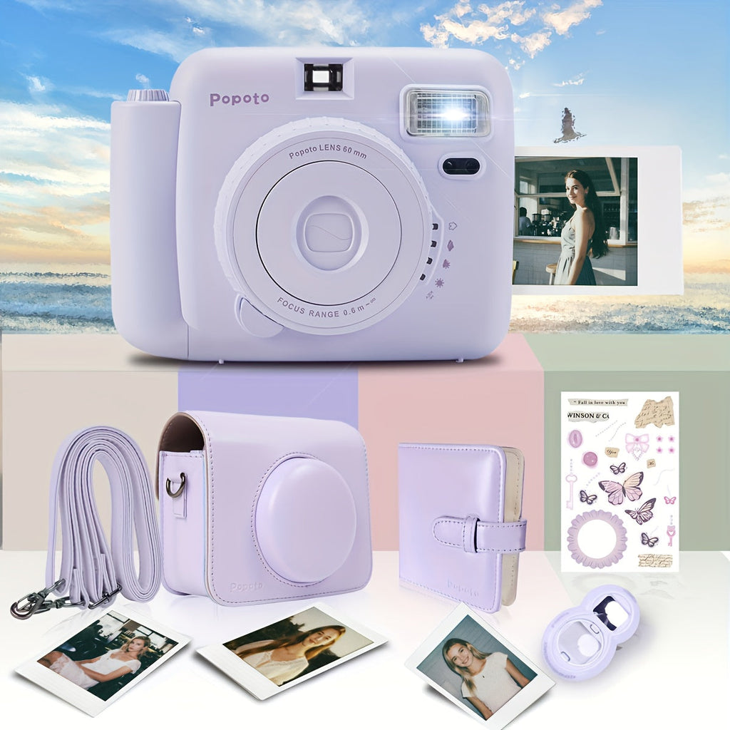 Instant Camera Gift Bundle with PU Case