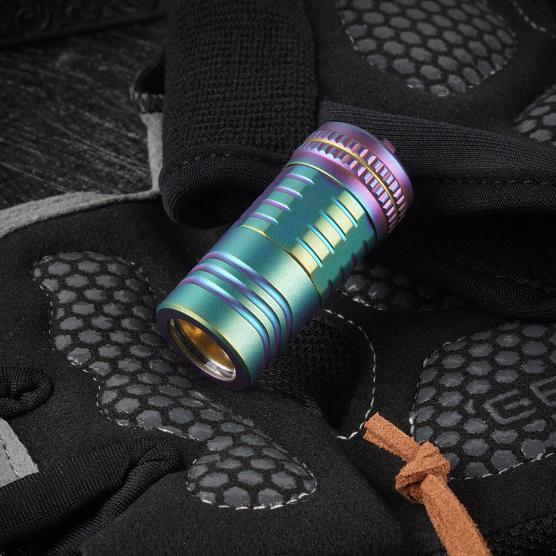 Keychain TItanium Alloy Flashlight EDC  Super Bright Mini led flashligts with Pocket Size