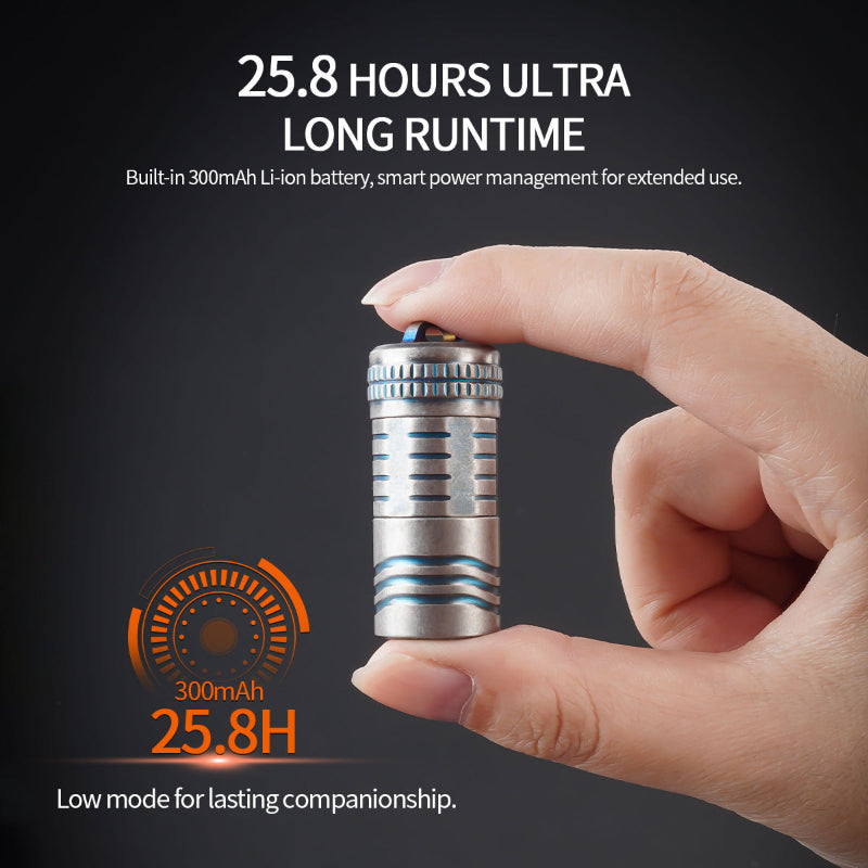 Keychain TItanium Alloy Flashlight EDC  Super Bright Mini led flashligts with Pocket Size