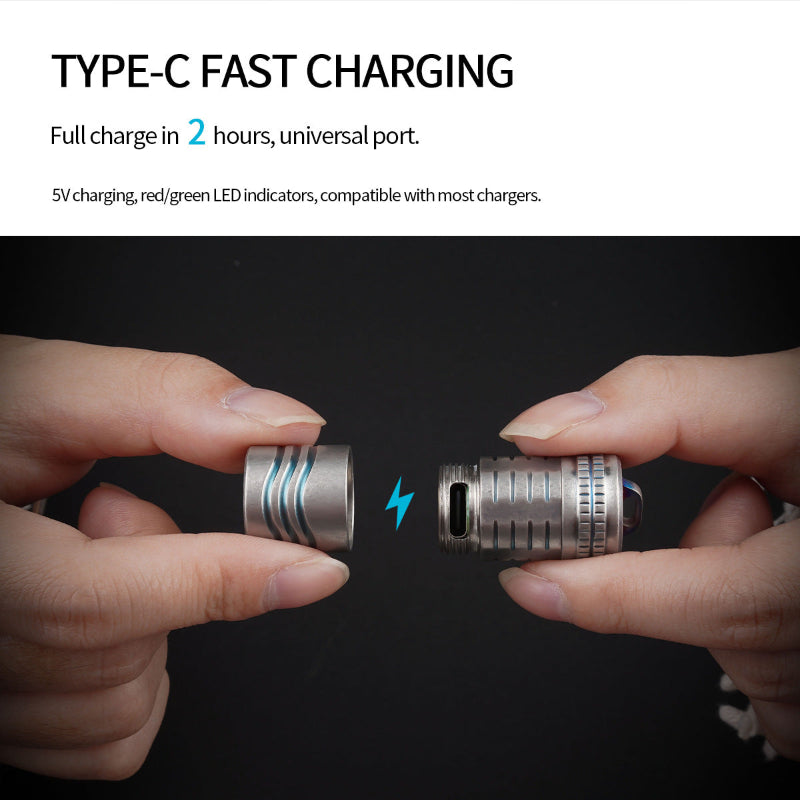 Keychain TItanium Alloy Flashlight EDC  Super Bright Mini led flashligts with Pocket Size