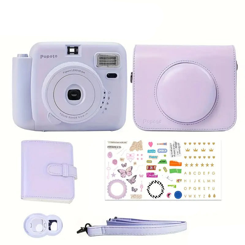 Instant Camera Gift Bundle with PU Case