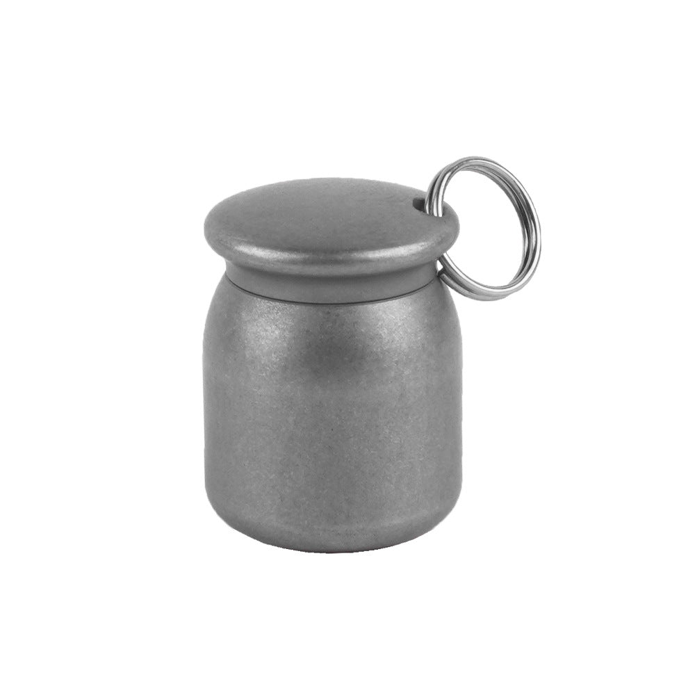 Titanium Waterproof Medicine Capsule for Hiking, Camping & Everyday Carry
